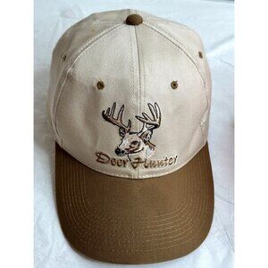 Signatures Deer Hunter Mens Snap Back Baseball Adjustable Hat Khaki Buck Horns